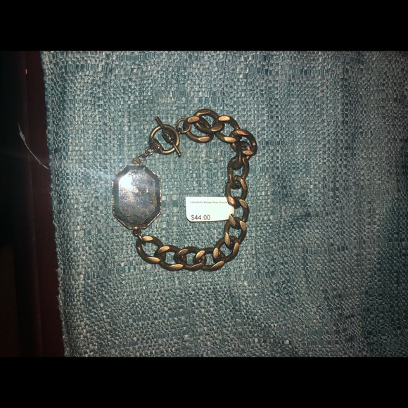 NWT Labradorite and Brass Bracelet - Picture 2 of 3
